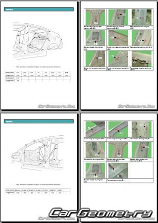 Контрольные размеры кузова Hyundai Elantra (MD) c 2012 Body Repair Manual