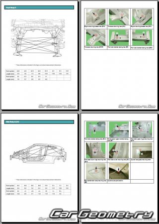 Контрольные размеры кузова Hyundai Veloster (FS) 2011-2017 Body Repair Manual