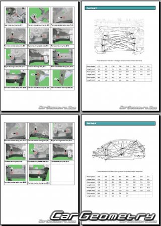 Геометрические размеры кузова Hyundai ix20 (JC) 2010-2017 Body Repair Manual