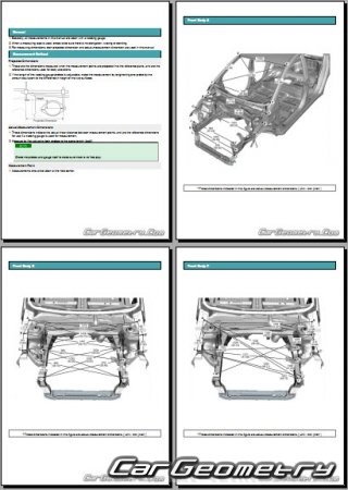 Геометрические размеры кузова Hyundai HB20 (HB) с 2013 Body Repair Manual