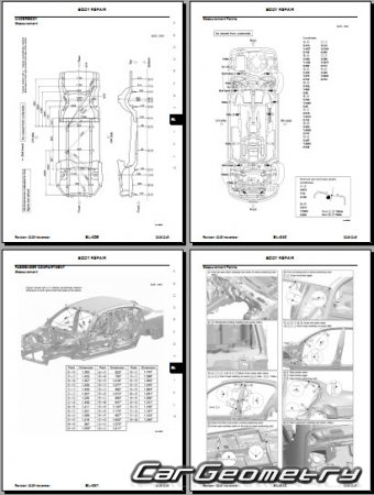Размеры кузова Infiniti Q45 2002–2006 и Nissan Cima кузов (F50)