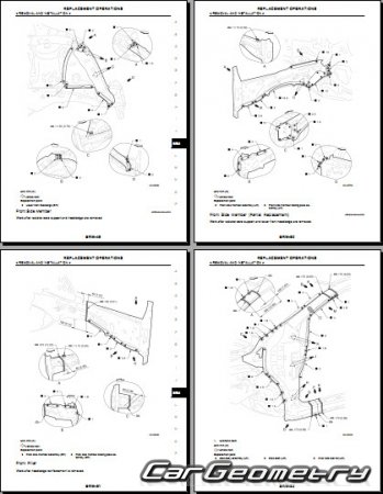 Кузовные размеры Nissan Murano (Z51) 2008–2014 Body Repair Manual