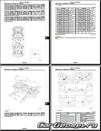 Кузовные размеры Nissan GT-R (R35) 2007-2023 Body Repair Manual