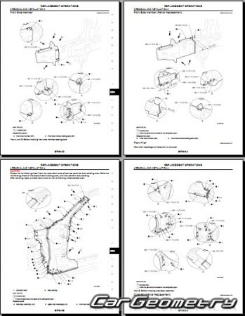 Кузовные размеры Nissan GT-R (R35) 2007-2023 Body Repair Manual