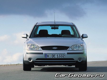 Размеры кузова Форд Мондео 2000-2007 (Третье поколение) Body Repair Manual