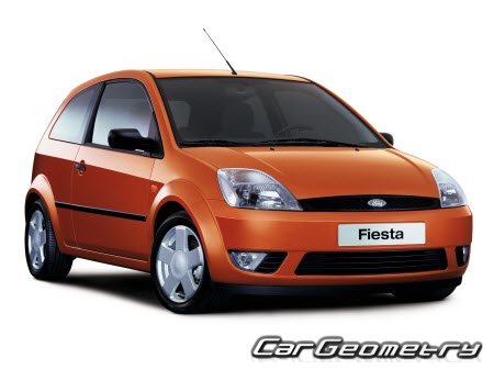 Геометрические размеры кузова Ford Fiesta (2002-2008) Body Repair Manual