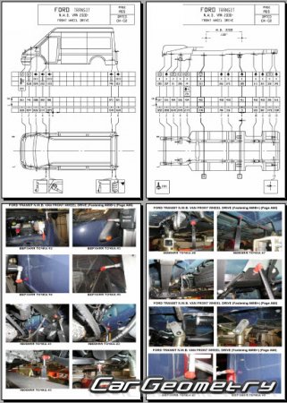 Размеры кузова Ford Transit 2000 (01.2000-05.2006) Body Repairs