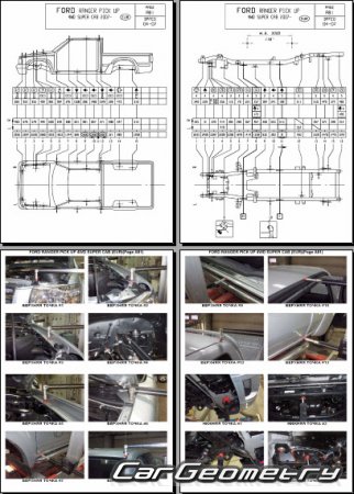 Кузовные размеры Ford Ranger 2006-2012 Body Repair Manual