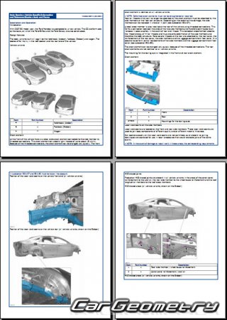 Кузовные размеры Ford Mondeo 2007-2014 (Четвертое поколение) Body Repair Manual