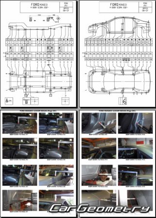 Кузовные размеры Ford Mondeo 2007-2014 (Четвертое поколение) Body Repair Manual