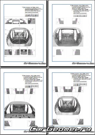 Размеры кузова Ford Fiesta с 2013 Body Repair Manual