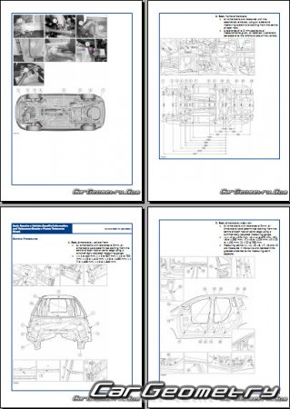 Кузовные размеры Ford C-MAX 2004–2010 Body Repair Manual