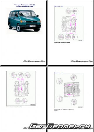 Volkswagen T4 Transporter 1990–2003 Body dimensions