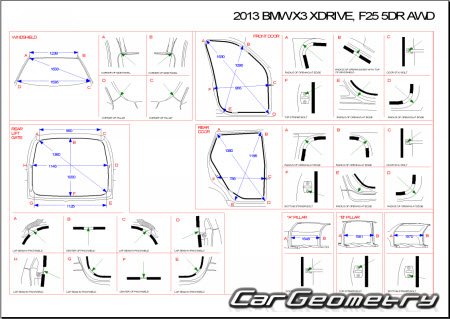 BMW X3 (F25) 2011-2017 Body dimensions