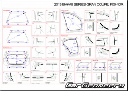 Геометрия БМВ 6 Series (F06) Gran Coupe 2012-2019