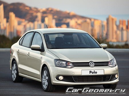 Кузовные размеры Фольксваген Поло Седан, Размеры кузова Volkswagen Polo Sedan