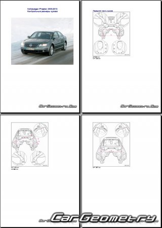 Volkswagen Phaeton 2003-2013 Body dimensions