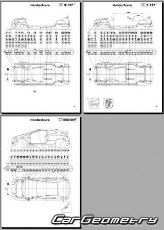 Honda Civic Type-R (FN) 2007-2011 Body dimensions
