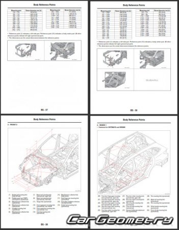 Subaru Legacy с 2014 и Subaru Outback Body Repair Manual