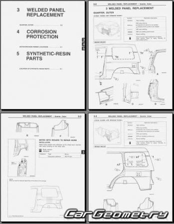 Mitsubishi Pajero II 1991–1999 Body Repair Manual