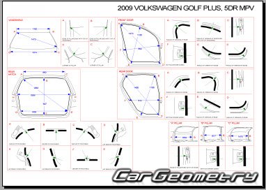 Volkswagen Golf Plus 2005-2014 Body dimensions