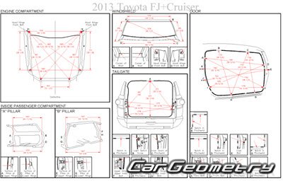Toyota FJ Cruiser 2007–2014 кузова GSJ10 GSJ15 Collision shop manual