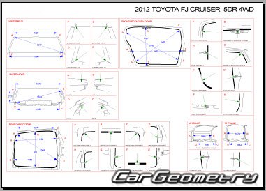Toyota FJ Cruiser 2007–2014 кузова GSJ10 GSJ15 Collision shop manual