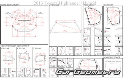 Toyota Highlander Hybrid (MHU48) 2008-2013 Collision shop manual