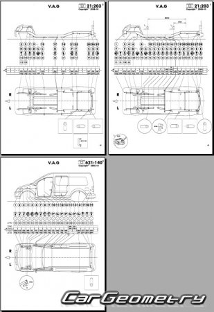 Фольксваген Кадди (Type 2K) 2004–2014 Body dimensions