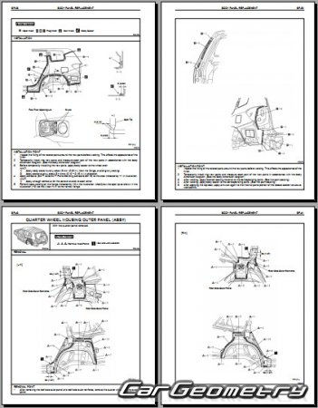 Toyota Highlander Hybrid (MHU48) 2008-2013 Collision shop manual