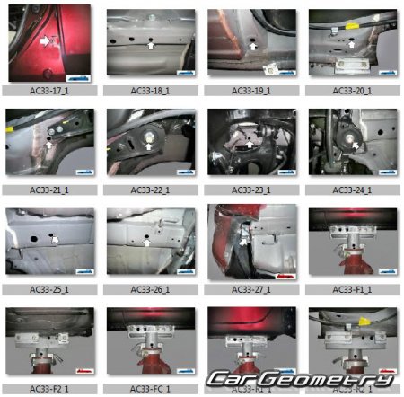 Кузовные размеры Acura TSX (Honda Accord EURO) 2010-2013 Sedan and Sport Wagon Body Repair Manual