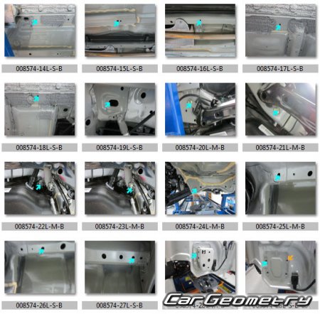 Геометрические размеры Acura ILX Hybrid 2013 Body Repair Manual