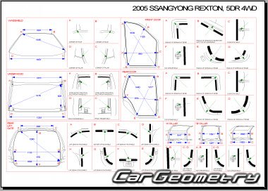 Кузовные размеры SsangYong Rexton I 2001-2006