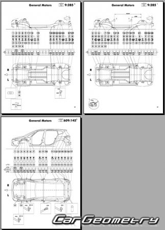 Кузовные размеры Opel Zafira Tourer (C) 2011–2019 Body dimensions
