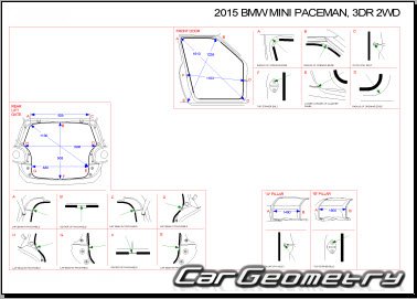 Геометрия MINI Paceman (R61) 2013-2017