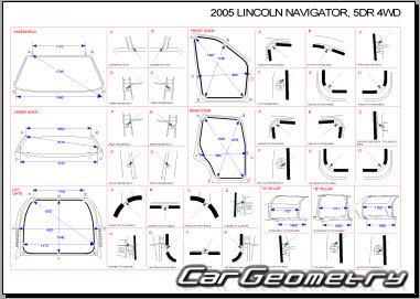 Геометрия Линкольн Навигатор, Кузовные размеры Lincoln Navigator (U228) 2003-2006