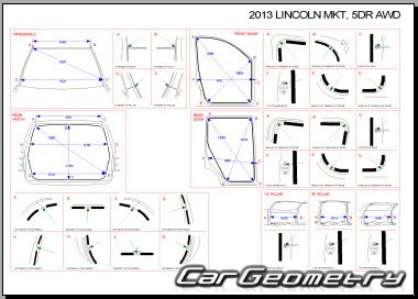 Кузовные размеры Lincoln MKT 2010-2018