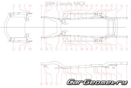 Lincoln MKX (U388) 2007-2010 Body dimensions