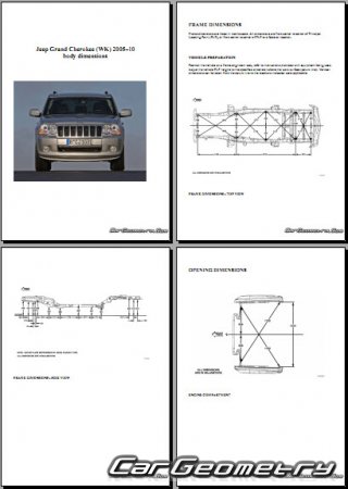 Jeep Grand Cherokee (WK) 2005-2010 Body dimensions