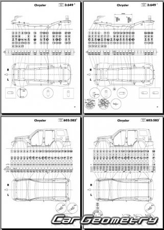 Размеры кузова Jeep Liberty, Джип Чероки (KK74) 2008–2013