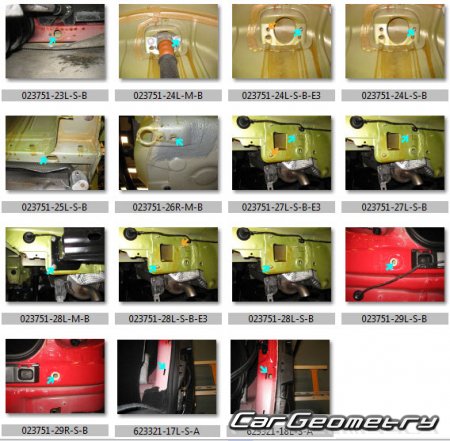 Геометрия кузова Seat Ibiza SC 2008–2016 (3DR Hatchback)