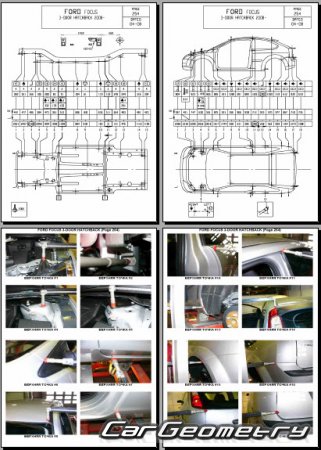 Размеры кузова Форд Фокус II рестайлинг (3DR, 5DR Hatchback) 2008-2011