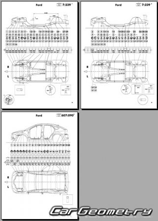 Размеры кузова Форд Фокус II рестайлинг (3DR, 5DR Hatchback) 2008-2011