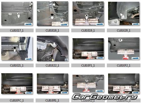 Геометрия кузова Chevrolet Spark (M300) 2010-2015