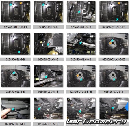 Контрольные размеры кузова Kia ProCeed (JD) 2013-2017 (3DR Hatchback)