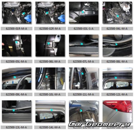 Размеры кузова Kia Ceed (JD) 2012-2019 (5DR Hatchback)