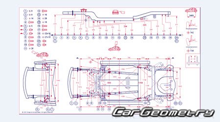 Размеры кузова Ford Fiesta с 2013 Body Repair Manual