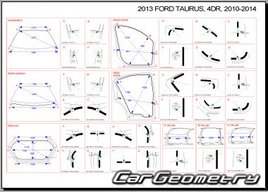 Кузовные размеры Ford Taurus 2010-2015 (Шестое поколение)