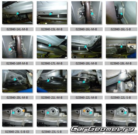 Кузовные размеры Scion FR-S 2013-2015 Collision Repair Manual