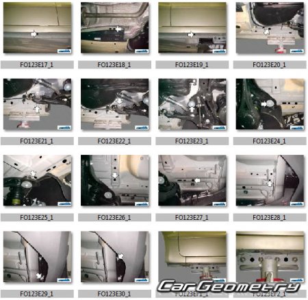 Размеры кузова Форд Галакси и Ford S-MAX 2006–2012 Body Repair Manual